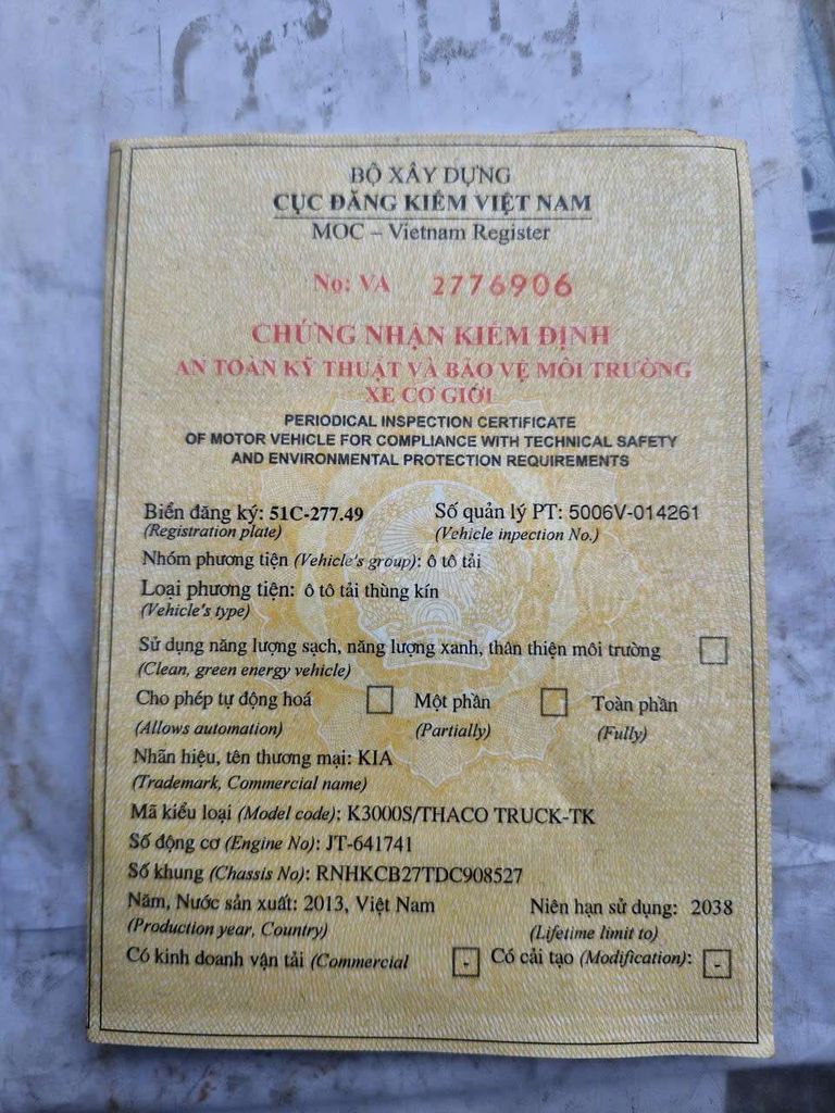 Kia 2013 SD 102 nhìn km. Mua bán Xe tải, xe ben tại Huyện Bình Chánh Tp Hồ Chí Minh được đăng bởi huynhductrong hình 6