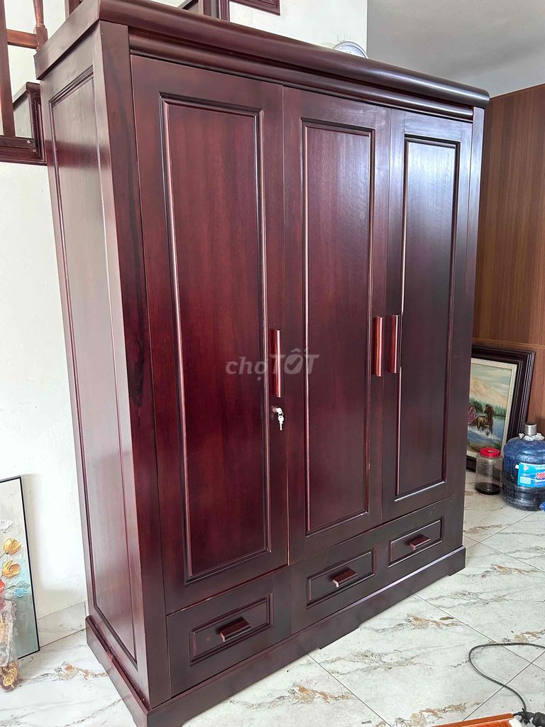 Tủ quần áo Gỗ xoan đào Nâu đỏ 1m57. Mua bán Tủ, kệ gia đình tại Huyện Hoài Đức Hà Nội được đăng bởi Đồ cũ Nphong hình 1