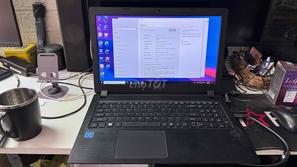 Acer Celeron N3350 4GB/128GB Đen. Mua bán Laptop tại Quận 3 Tp Hồ Chí Minh được đăng bởi BMW hình 1