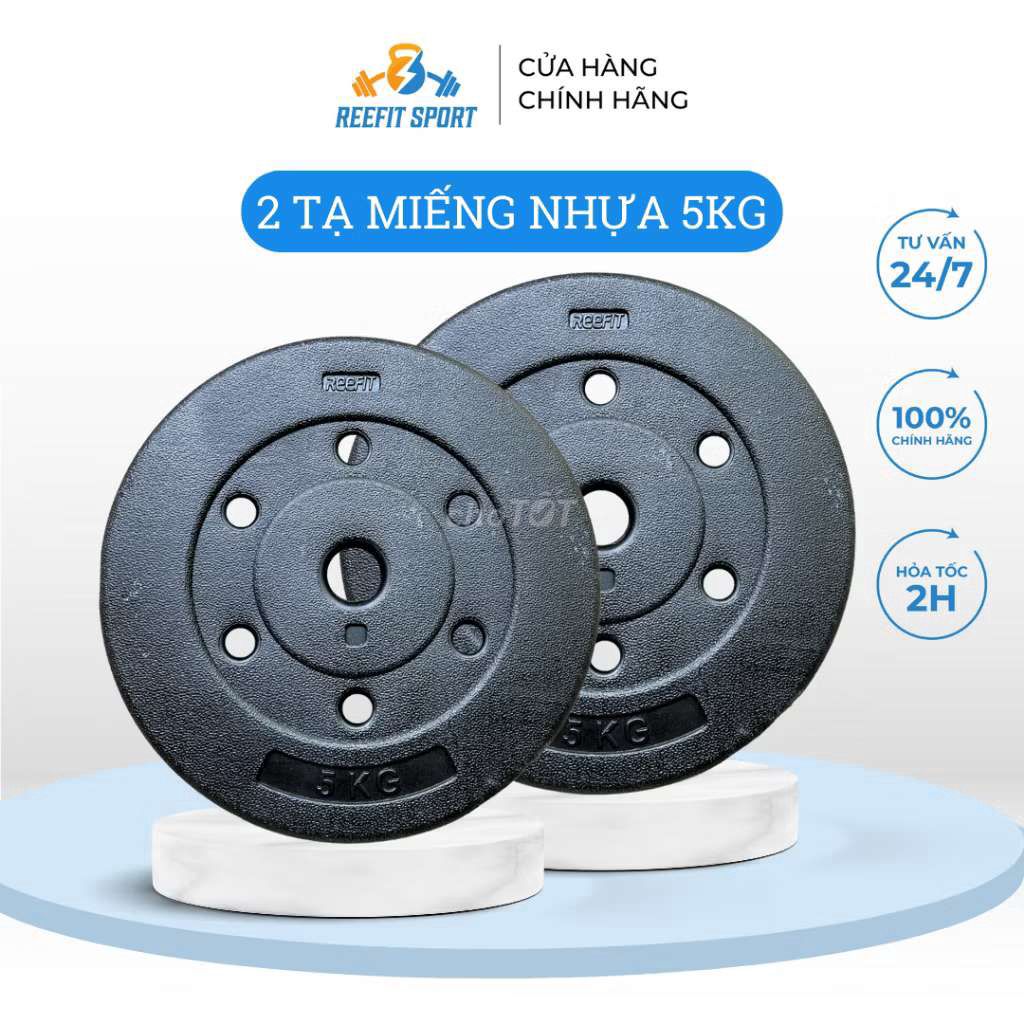 Đòn tạ 1m5 và hai tạ 5kg