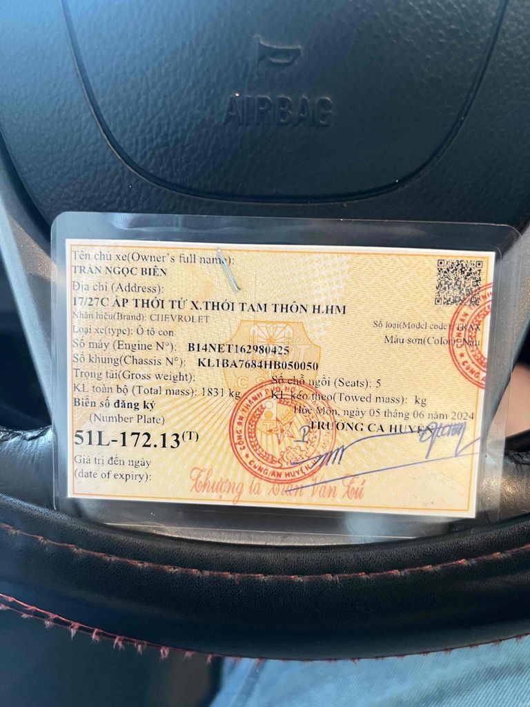 Chevrolet Trax 2016 1.4L LTZ - turbo. Mua bán Ô tô tại Huyện Hóc Môn Tp Hồ Chí Minh được đăng bởi Trần Biên BDSQ12HM hình 9