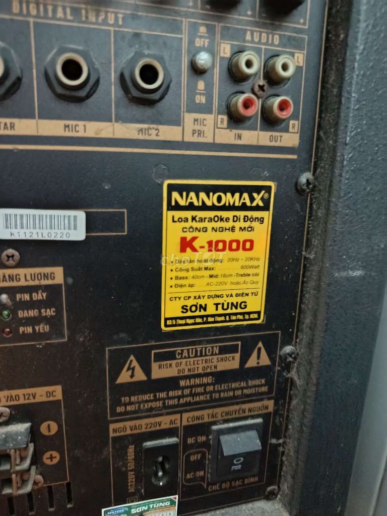 Loa Karaoke Nanomax K-1000 Hỏng. Mua bán Tivi, Âm thanh tại Thành phố Dĩ An Bình Dương được đăng bởi Transun hình 1