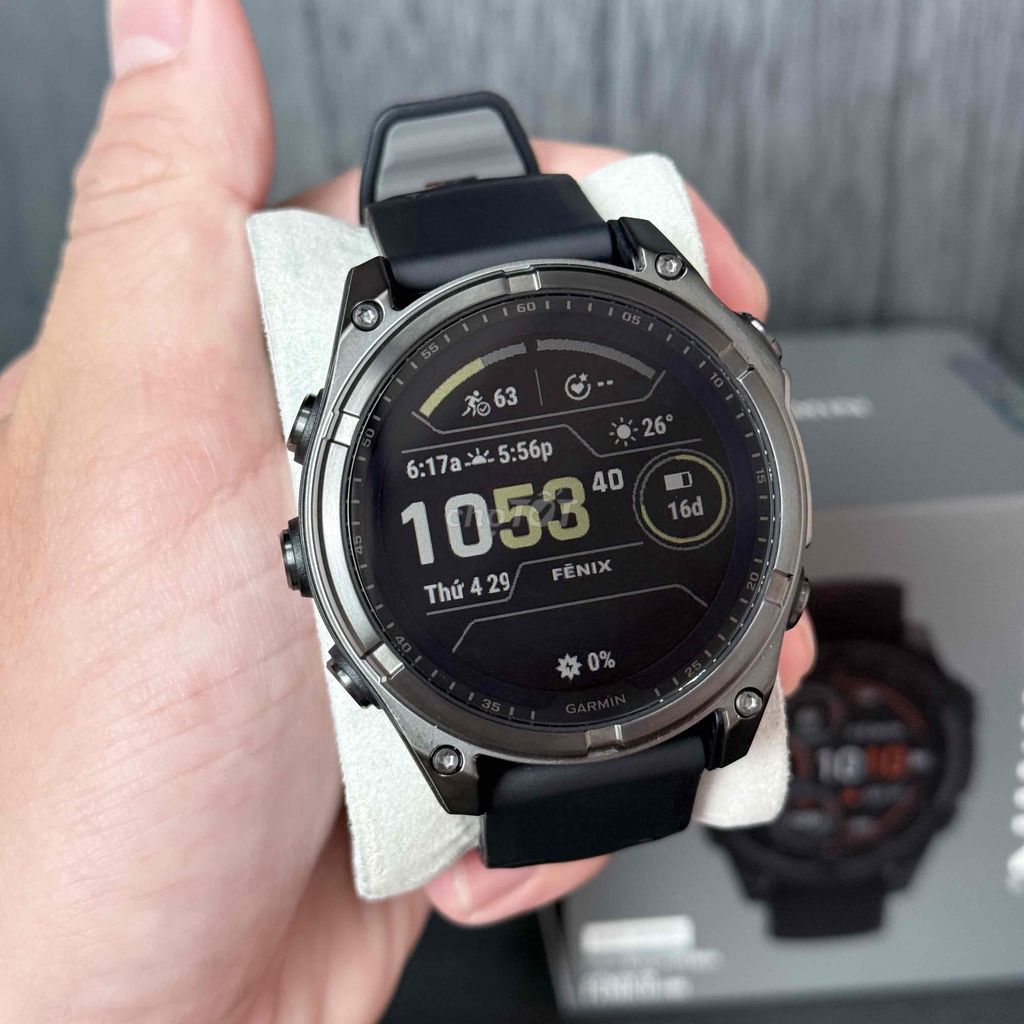 GARMIN FENIX 8 SOLAR SAPPHIRE TITAN 47m CHÍNH HÃNG