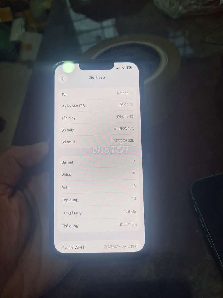 Apple iPhone 13 128GB Đen. Mua bán Điện thoại tại Huyện Mỏ Cày Bắc Bến Tre được đăng bởi Nguyễn hoàng thiện  hình 1