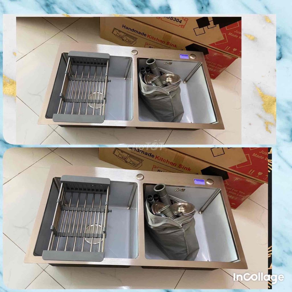 Chậu rửa chén Inox 304 82x45cm Mới. Mua bán Thiết bị vệ sinh, nhà tắm tại Quận Cẩm Lệ Đà Nẵng được đăng bởi THIẾT BỊ GIA DỤNG HÀNG CHÍNH HÃNG hình 1