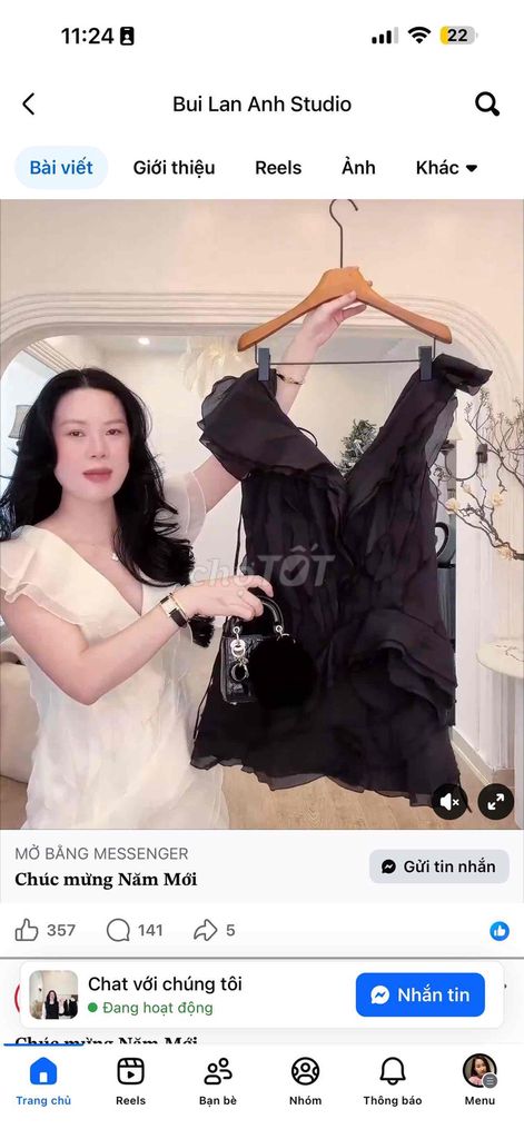 Váy Bùi Lan Anh Tơ Đen Nữ Size S. Mua bán Quần áo tại Quận Ngô Quyền Hải Phòng được đăng bởi Việt Hà (HĐ) hình 1