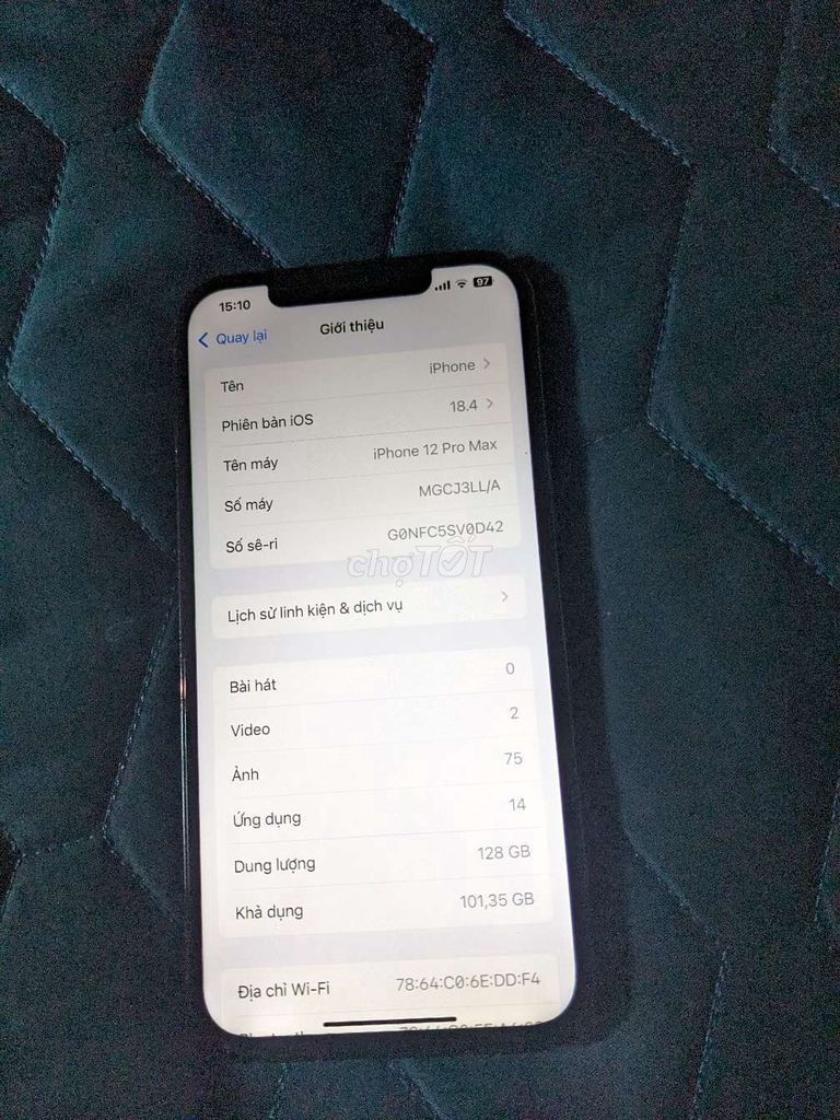 Apple iPhone 12 Pro Max 128GB Mỹ. Mua bán Điện thoại tại Huyện Thanh Trì Hà Nội được đăng bởi Đỗ Nhật Thành hình 1