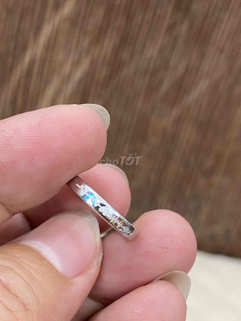 Nhẫn bạc Nữ 925 mạ vàng trắng, form nhỏ, hoạ tiết. Mua bán Phụ kiện thời trang khác tại Quận 5 Tp Hồ Chí Minh được đăng bởi Duan Pham hình 4