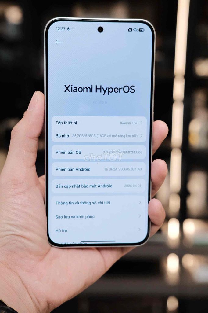 Xiaomi 15T 12GB/512GB Vàng đẹp 98.5%. Mua bán Điện thoại tại Quận Bình Thạnh Tp Hồ Chí Minh được đăng bởi Vân Anh 2Tech House hình 1