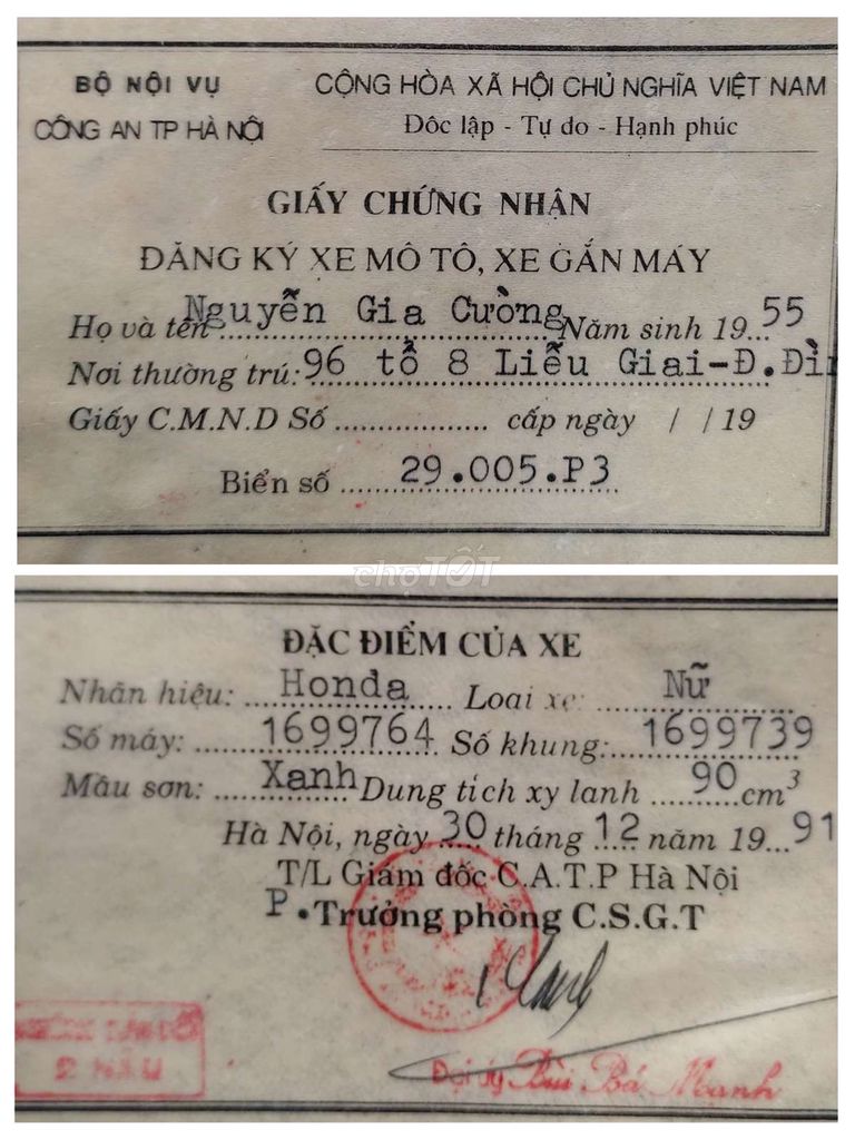 Honda ( 1991 ) 90 cm3 Nhật Bản. Mua bán Xe máy tại Quận Hoàng Mai Hà Nội được đăng bởi Hoàng Mai Tuấn 69 hình 6