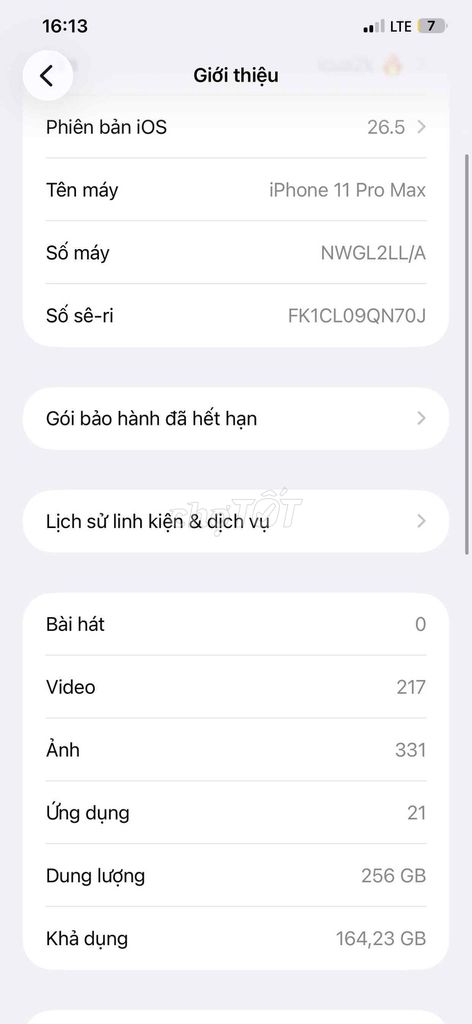 Apple iPhone 11 Pro Max 256GB 98%. Mua bán Điện thoại tại Thành phố Cà Mau Cà Mau được đăng bởi Nguyễn Duy Phương hình 1