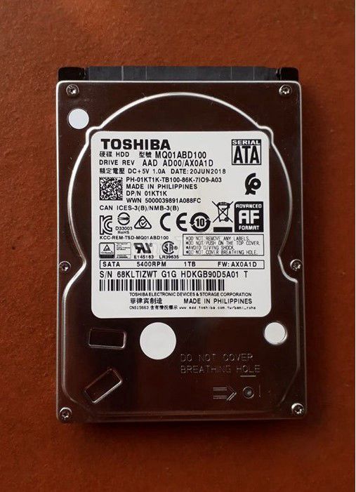 Hdd Laptop 1000Gb Toshiba sức khỏe 100%