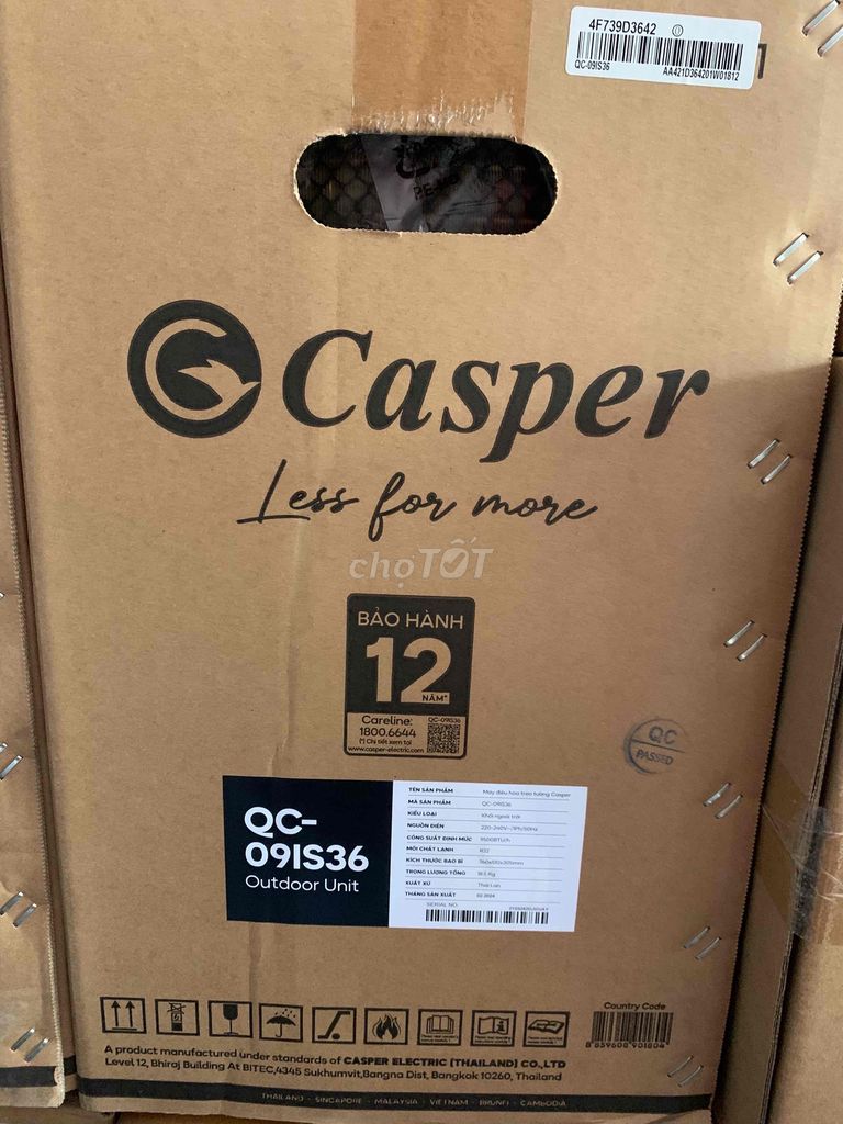 Điều hoà Casper dòng cao cấp QC-09IS36 mới 100%.
