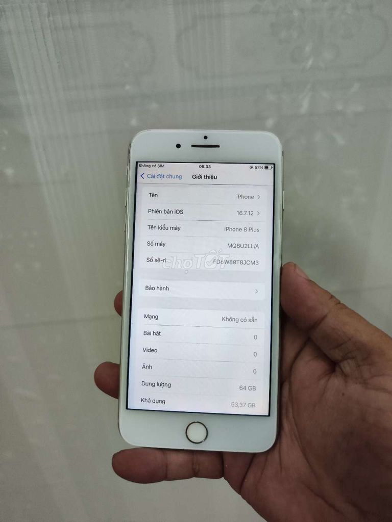 Apple iPhone 8 Plus 64GB Trắng Đã sử dụng. Mua bán Điện thoại tại Thành phố Long Khánh Đồng Nai được đăng bởi Ngân Long Trung hình 1