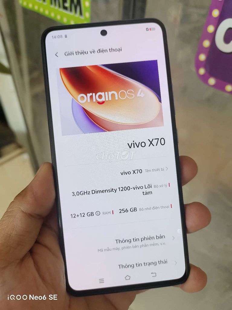 Vivo X70 256GB Xám Dimensity 1200. Mua bán Điện thoại tại Huyện Châu Thành An Giang được đăng bởi Phạm Trường hình 1