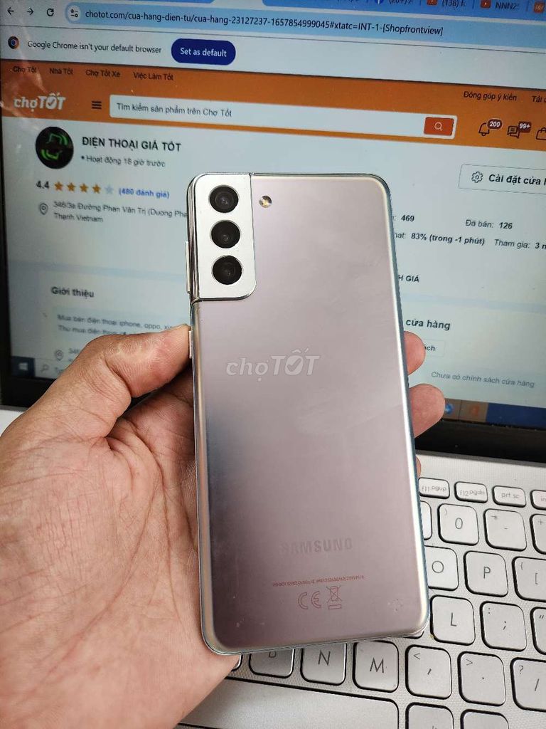 SAMSUNG S21 PLUS 8GB.256GB PIN 4800 ĐẸP FULL CN. Mua bán Điện thoại tại Quận Bình Thạnh Tp Hồ Chí Minh được đăng bởi Dân Mobile hình 1