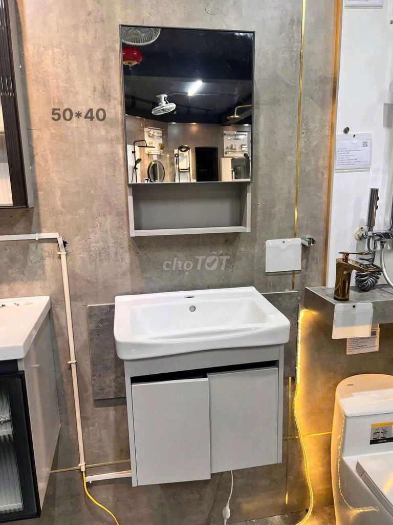 Tủ chậu Nhựa PVC đặc Trắng. Mua bán Thiết bị vệ sinh, nhà tắm tại Quận Đống Đa Hà Nội được đăng bởi tk 681 hình 1