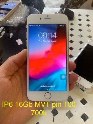 Thanh lí nhanh IP6 MVT 16gb pin 100
