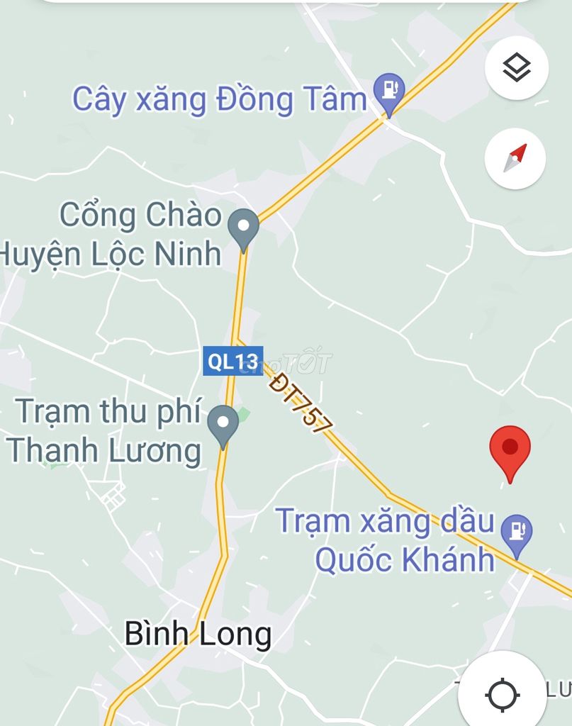 Bán đất ở Thị Xã Thanh Lương, Bình Long, Bình Phước.
