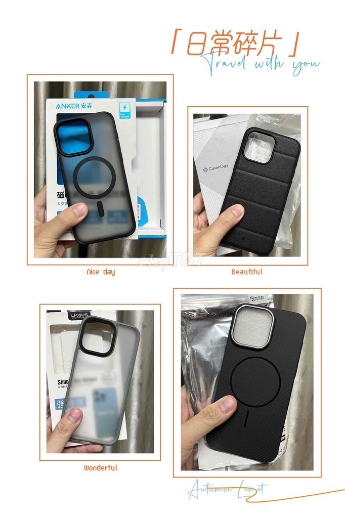 Combo 4 ốp siêu xịn iPhone 15 Pro Max