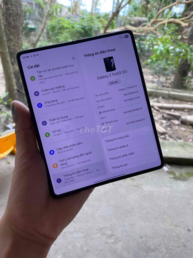 Samsung Galaxy Z Fold3 5G 256GB Đen. Mua bán Điện thoại tại Thành phố Thanh Hóa Thanh Hóa được đăng bởi Văn Công hình 1