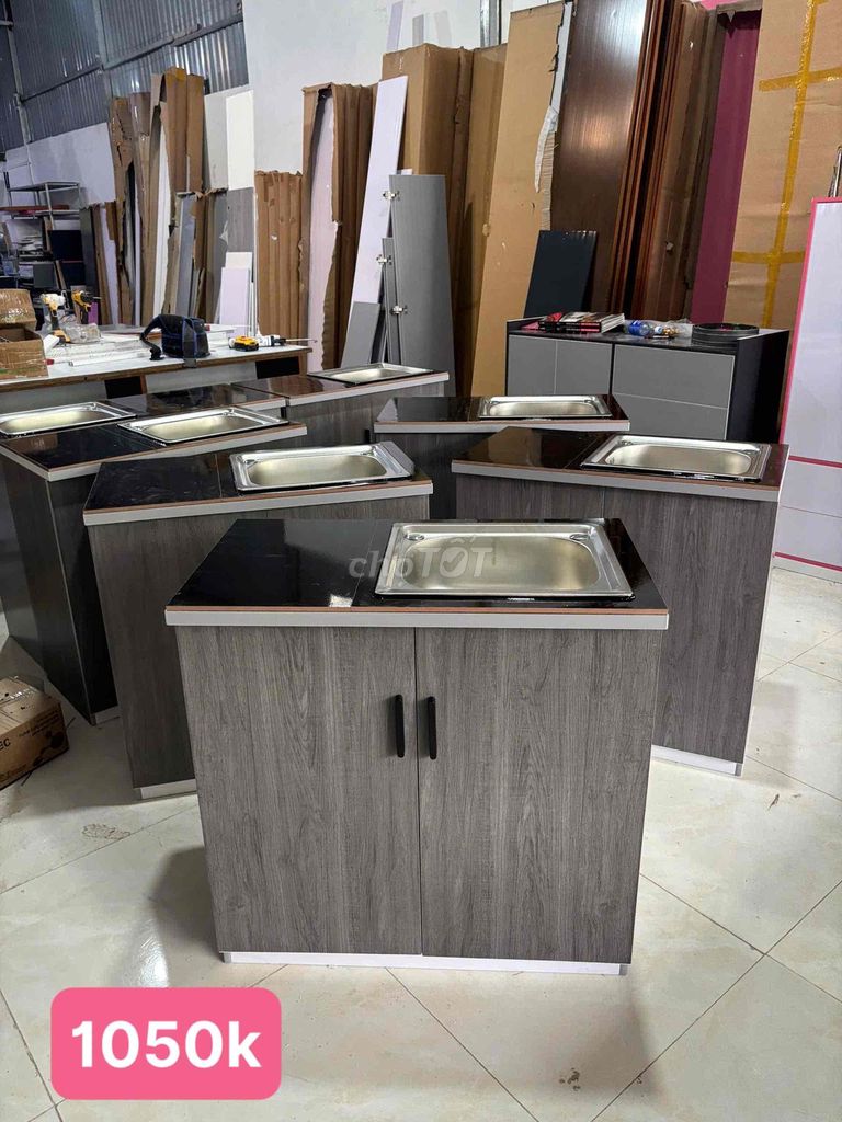 Tủ bếp Nhựa Đài Loan Xám vân gỗ 80cm. Mua bán Tủ, kệ gia đình tại Quận 3 Tp Hồ Chí Minh được đăng bởi KIM NGÂN BÁN TỦ hình 1