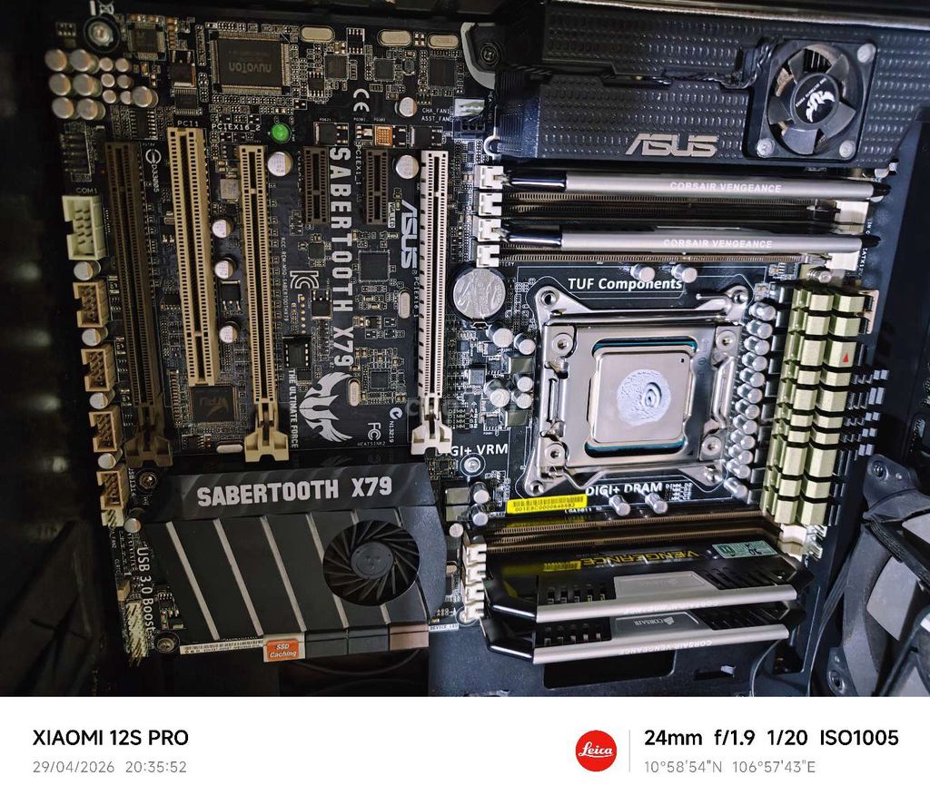 Mainboard Asus Sabertooth X79 Xeon 1650v2. Mua bán Linh kiện (RAM, Card...) tại Huyện Trảng Bom Đồng Nai được đăng bởi MagicmaxRS hình 1