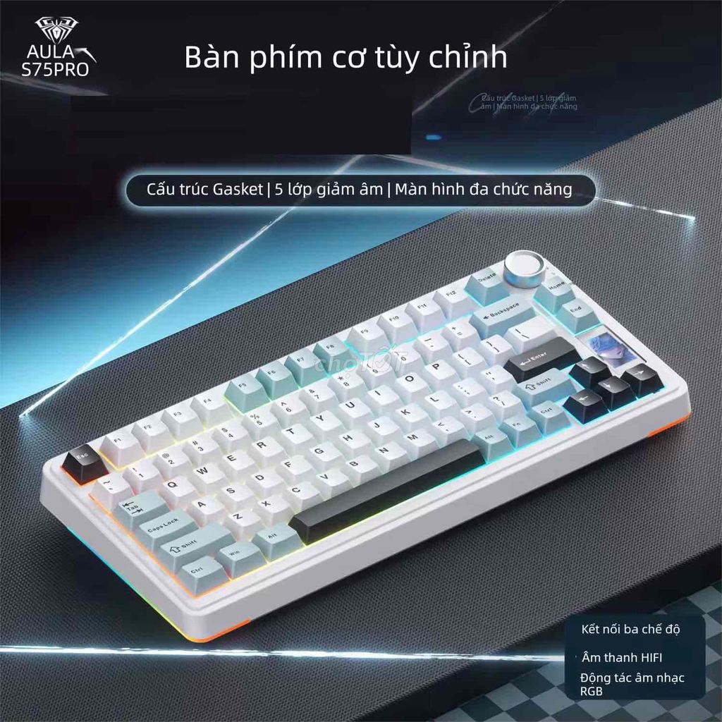 Bàn phím cơ AULA F75 S75. Mua bán Phụ kiện (Màn hình, Chuột...) tại Huyện Quốc Oai Hà Nội được đăng bởi Nguyễn Đình Phúc hình 1