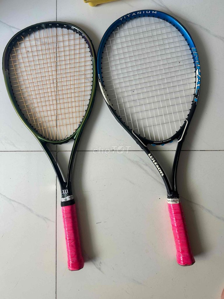 Vợt tennis Wilson Titanium Đen, Xanh, Hồng