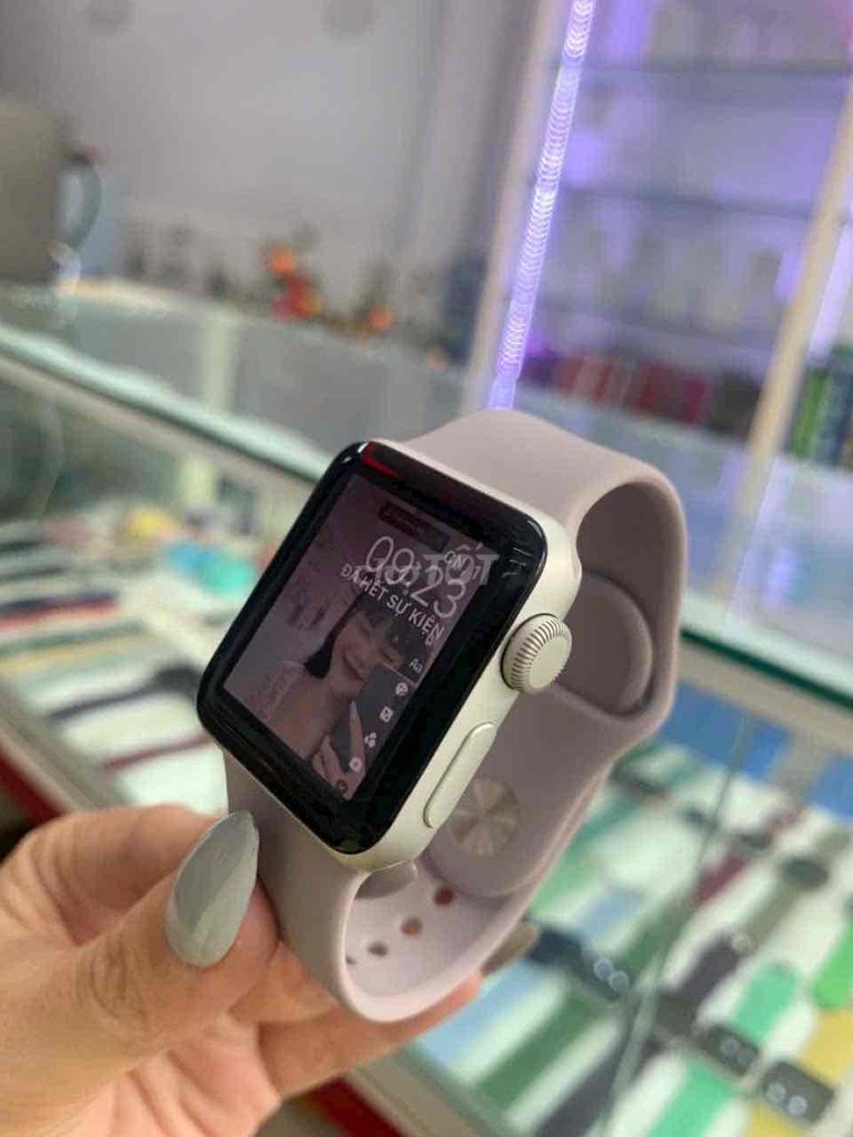 applewatch sr3.38mm nhom trắng dep keng pin 97%