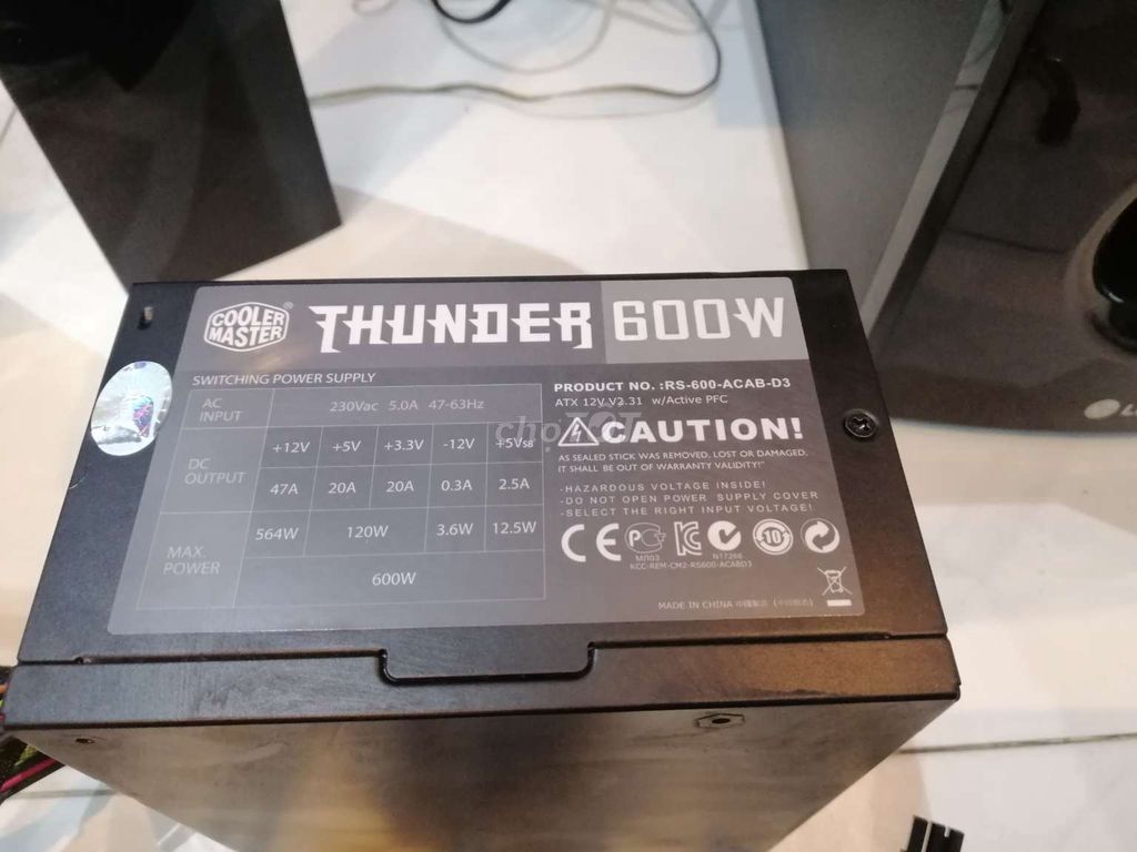 Nguồn PC 600W ❤️ Cooler Master Thunder 600 mới 80%