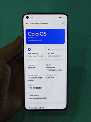 Oppo Reno 7 Pro 8/256GB Trắng
