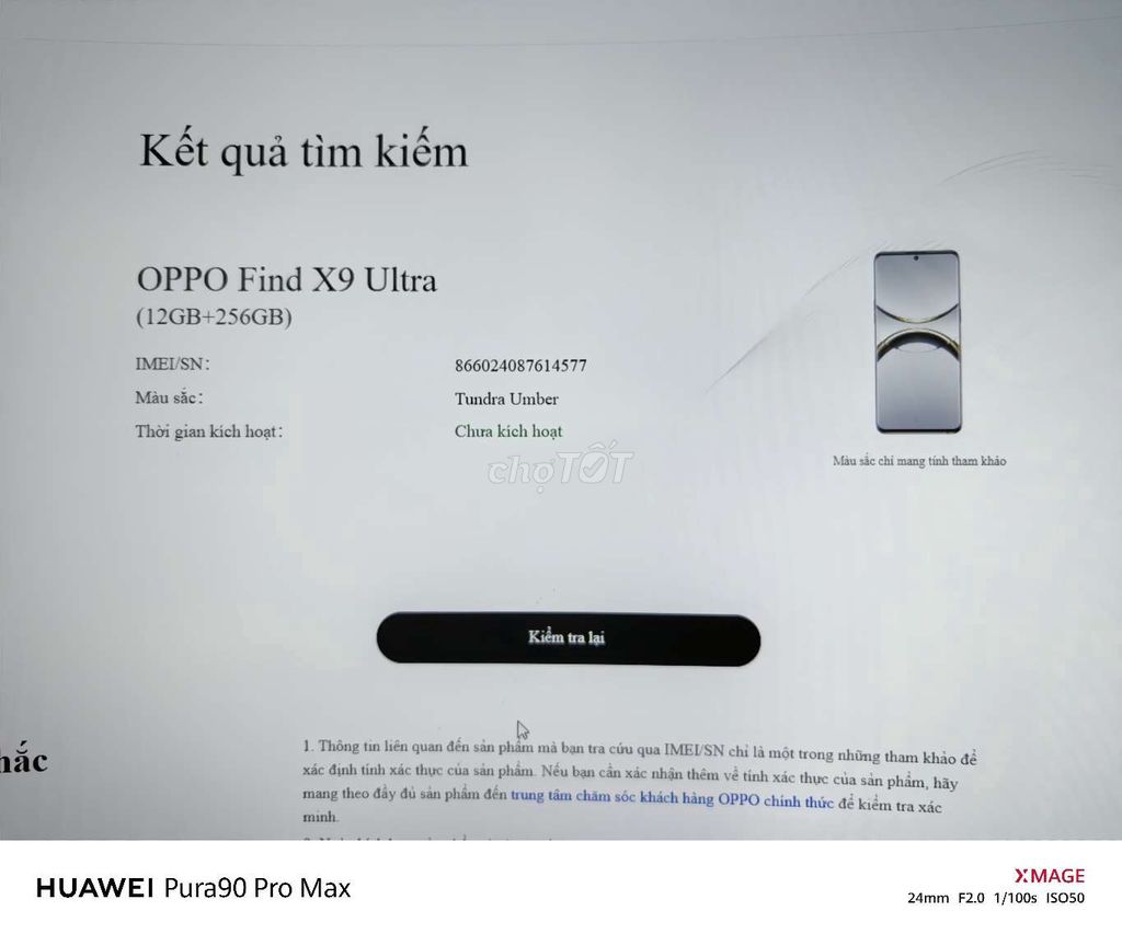 OPPO FIND X9 ULTRA 256GB Đen New chưa active. Mua bán Điện thoại tại Quận Ninh Kiều Cần Thơ được đăng bởi Bách Mobile hình 1