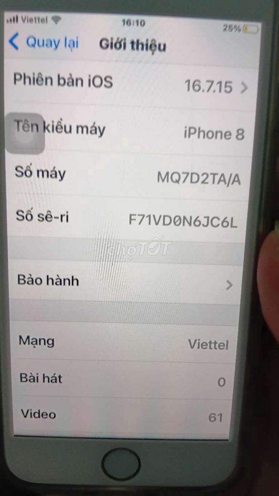 Apple iPhone 8 256GB Trắng. Mua bán Điện thoại tại Quận 7 Tp Hồ Chí Minh được đăng bởi Lê Phúc Lộc hình 1