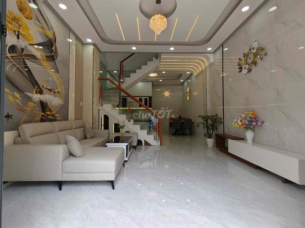 Nhà Mới Hẻm Xe Hơi 7 Chổ Thông. 50 M2 3 Lầu Giáp Quận 6