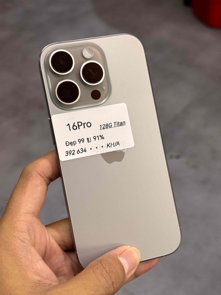 iPhone 16 Pro 128GB Titan Nguyên zin. Mua bán Điện thoại tại Quận Ninh Kiều Cần Thơ được đăng bởi DUY IPHONE  hình 1