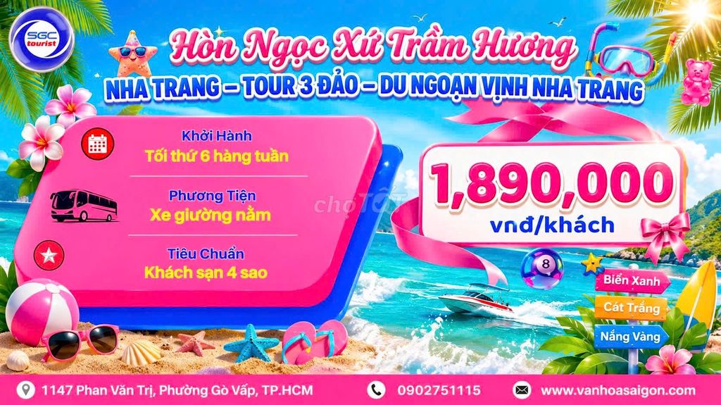 Nha Trang 2N2Đ SGC. Du lịch tại Quận Gò Vấp Tp Hồ Chí Minh được đăng bởi ĐOÀN THỊ CẨM LY hình 1