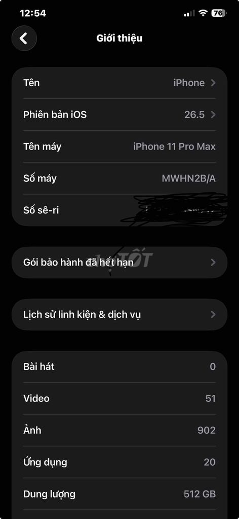 Apple iPhone 11 Pro Max 512GB. Mua bán Điện thoại tại Thị xã Tân Uyên Bình Dương được đăng bởi jp91 hình 1