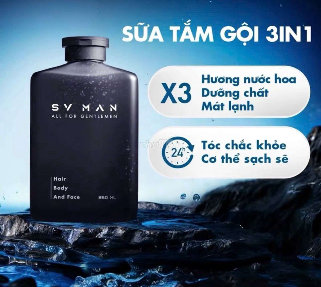 Combo 3bộ sản phẩm vệ sinh cho nam giới - S V Man