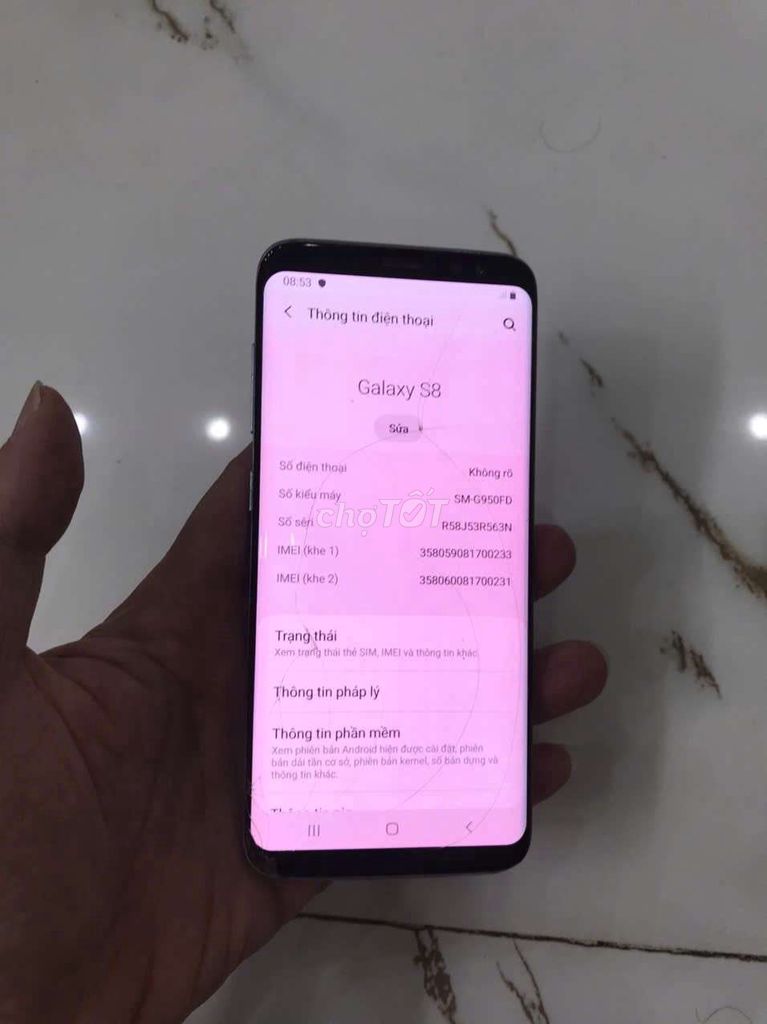 Bán Xác Samsung S8 màn nứt ám bay nút bấm nguồn. Mua bán Điện thoại tại Quận Hà Đông Hà Nội được đăng bởi Mạnh Mobile hình 1