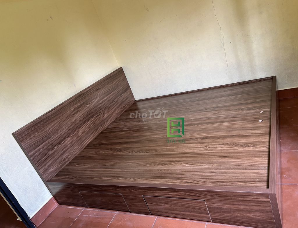 Giường ngủ Quang Hùng Gỗ MDF 1m2 x 2m. Mua bán Giường, chăn ga gối nệm tại Quận 8 Tp Hồ Chí Minh được đăng bởi Nội Thất Quang Hùng TD hình 1