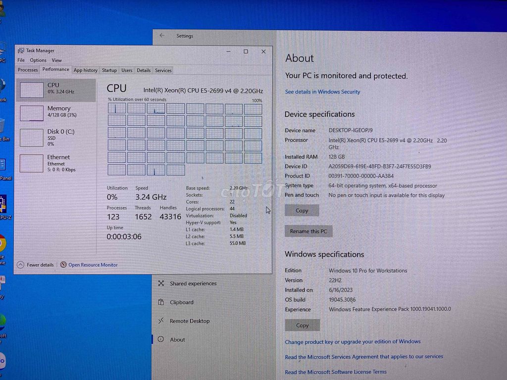 HP z440: E5-2699v4, RAM 128G, HP Zturbo & Zcooling