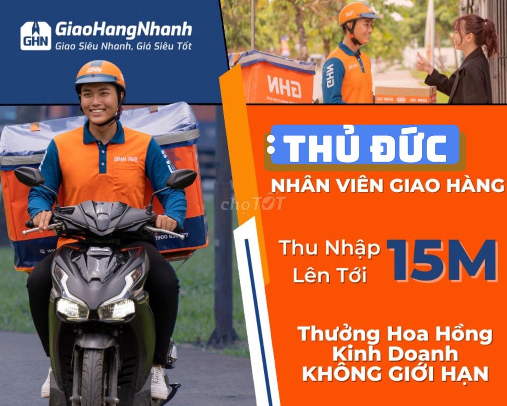 THỦ ĐỨC TUYỂN DỤNG NHÂN VIÊN GIAO HÀNG DỊPCUỐI NĂM