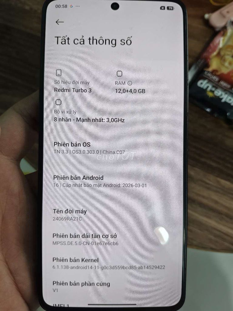 Xiaomi Redmi Turbo 3 Đen. Mua bán Điện thoại tại Thành phố Biên Hòa Đồng Nai được đăng bởi tuấn  hình 1