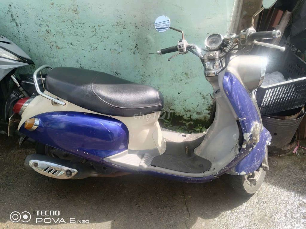 Скутер Bella 125, синий, белый