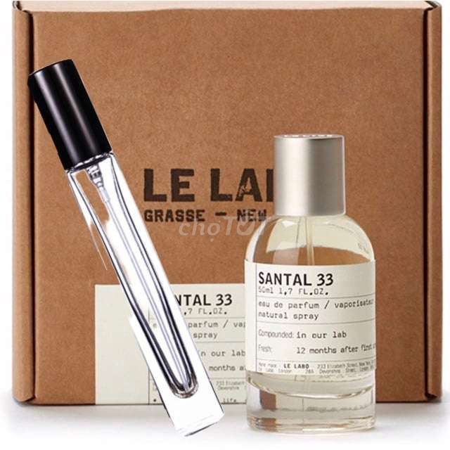 Tinh chất nước hoa Lelabo santal 33 chai 10ml,30ml