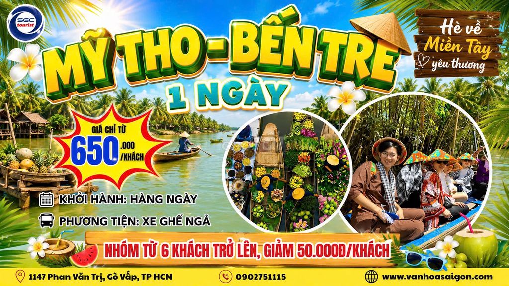 Tour Mỹ Tho - Bến Tre 1 ngày SGC Tourist. Du lịch tại Quận Gò Vấp Tp Hồ Chí Minh được đăng bởi Quỳnh Như Nguyễn Thị hình 1