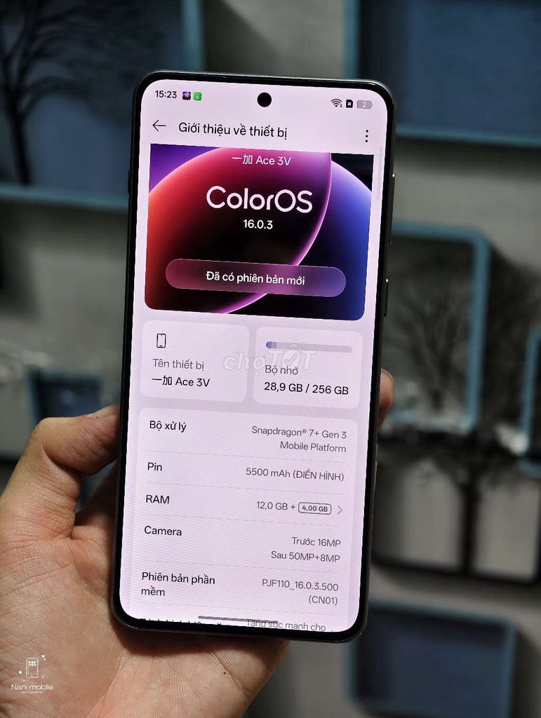 OnePlus ACE 3V 12/256GB fulbox đầy đủ phụ kiện. Mua bán Điện thoại tại Thành phố Thủ Đức Tp Hồ Chí Minh được đăng bởi NANI MOBILE hình 1