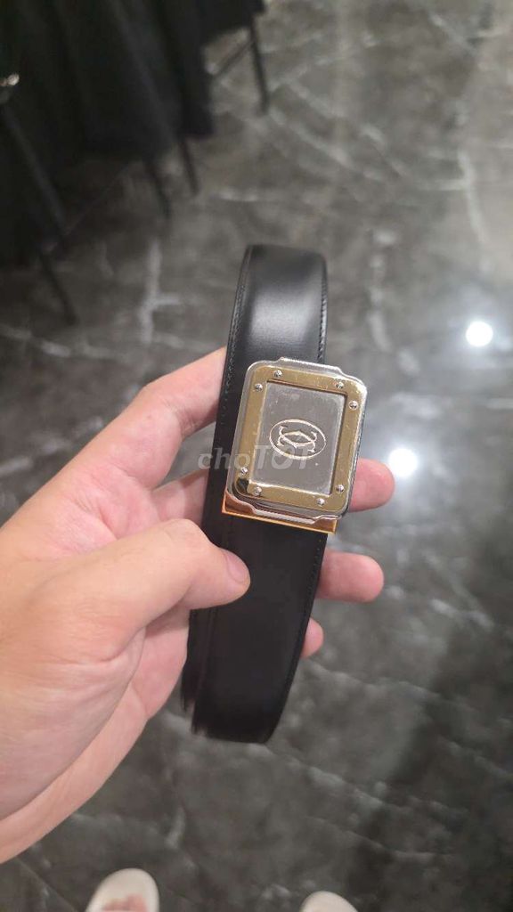 Thắt lưng Cartier Da bê Nam Đen. Mua bán Phụ kiện thời trang khác tại Quận Tây Hồ Hà Nội được đăng bởi Phi Long Nguyen hình 1