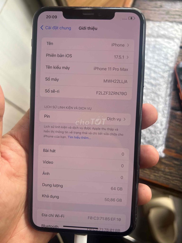 iPhone 11 Pro Max 64GB Xám. Mua bán Điện thoại tại Thành phố Thuận An Bình Dương được đăng bởi Trung Apple Ko bán góp hình 1